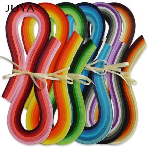 JUYA Multi-Color Paper Quilling Strips Set 60 Colors 10 Packs 54cm Length Paper Width 3mm 0.12 in 