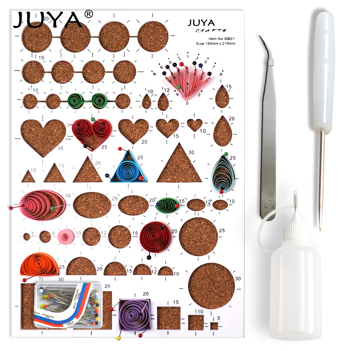  JUYA Quilling Paper and Tools Classic Set QK10 (Pink, Have Glue)
