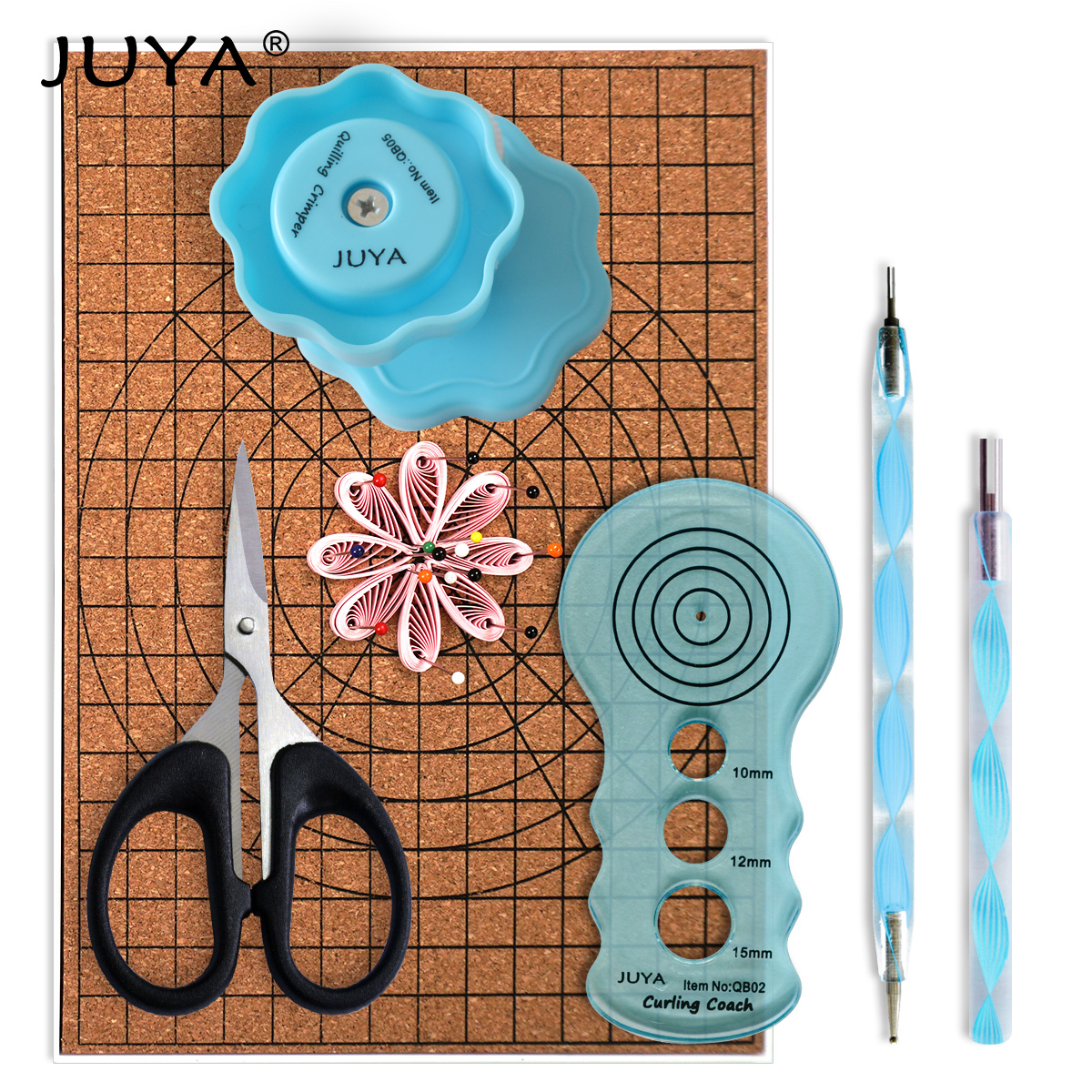 JUYA Quilling Paper and Tools Classic Set QK10 (Pink, Have Glue)