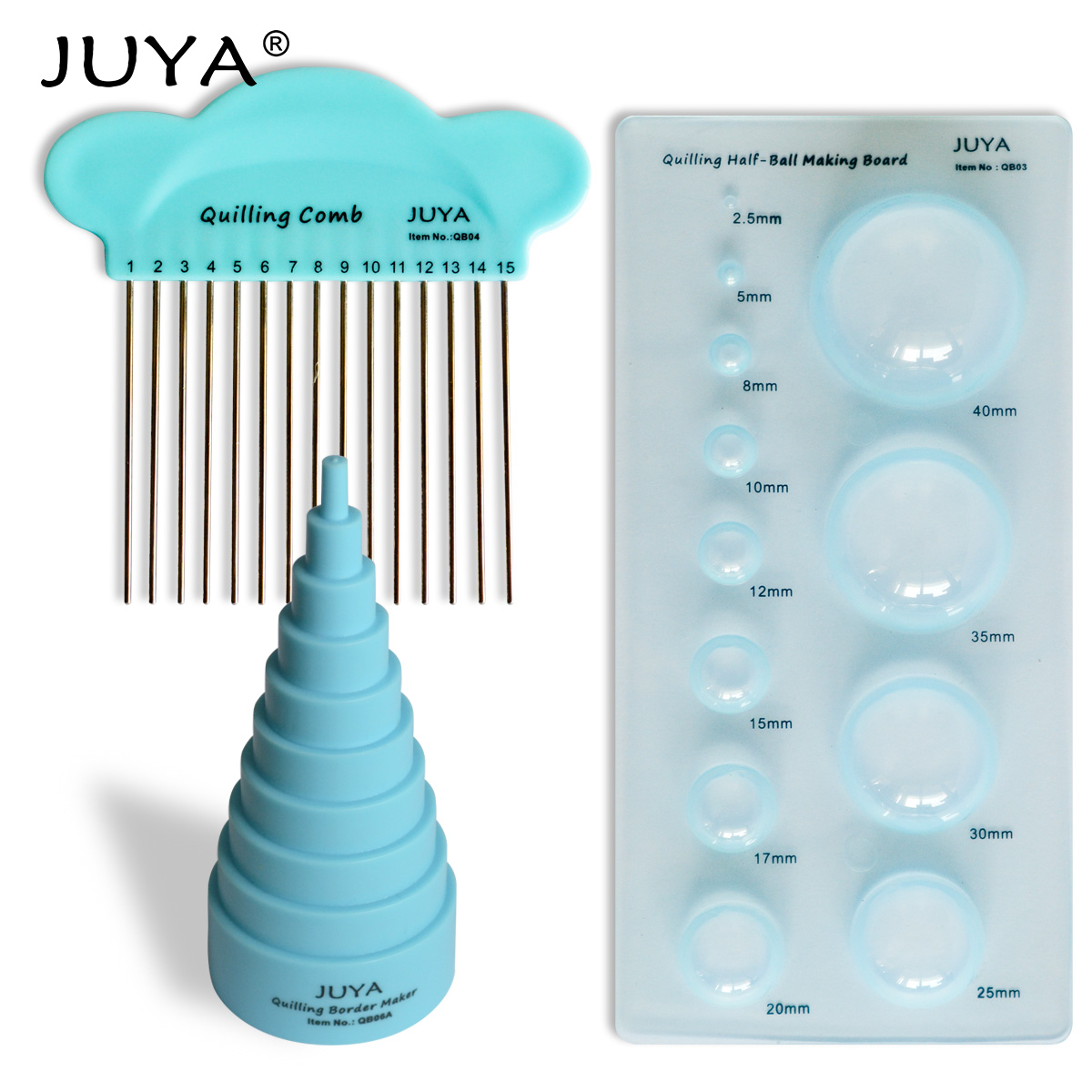 Juya Quilling material kit DIY keychain Hydrandea Pendant series 4pcs,  with/without quilling tool